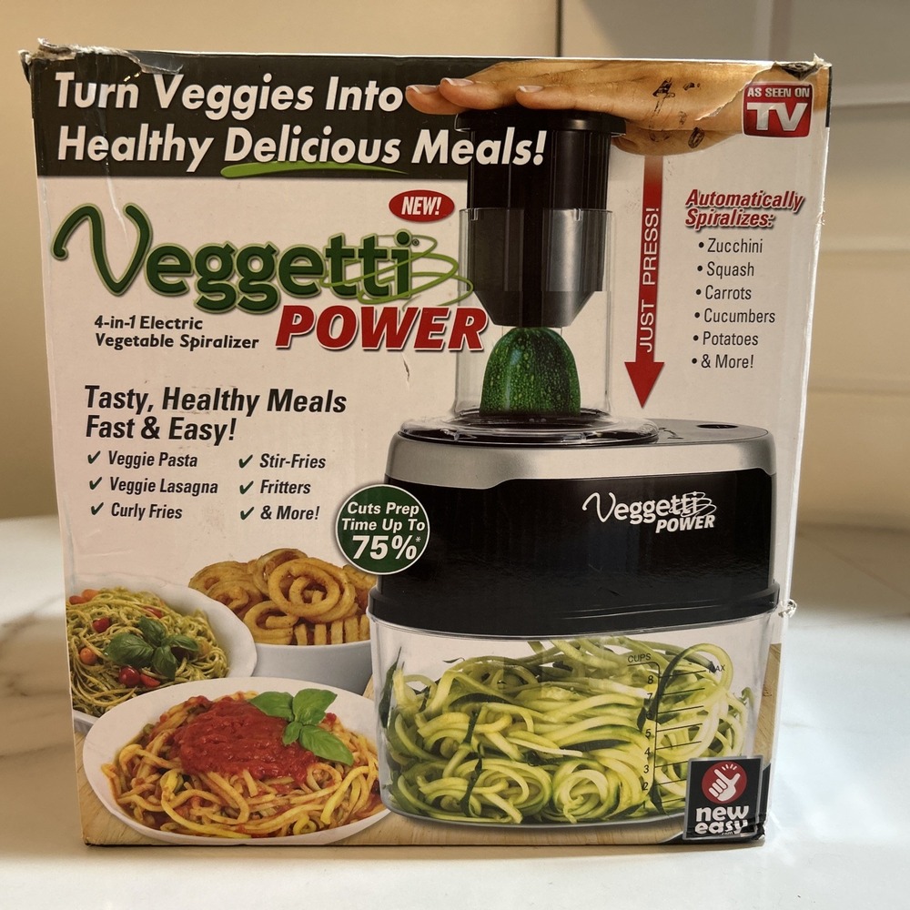 Vegetti Power 4 In 1 Electric Spiralizer. Turn Veggies Into Healthy Delicious...